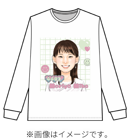 土屋南選手・土屋蘭選手の似顔絵がプリントされた白Tシャツ